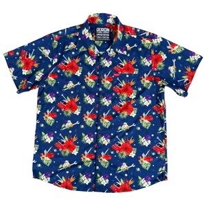 Dixxon Flannel Co Limited Edition Snap On Tools Hawaiian Shirt Mens XL Hula Girl